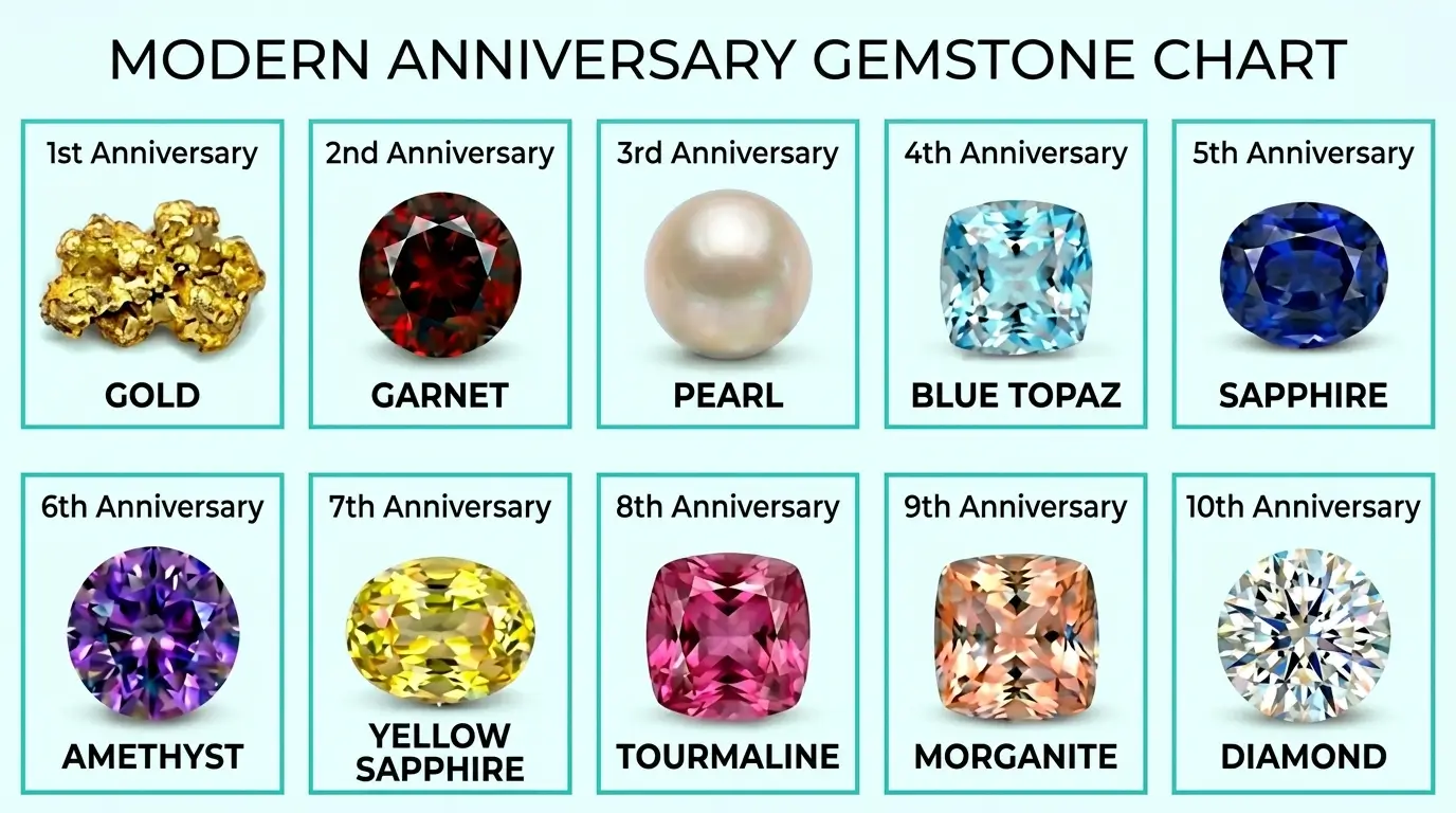 modern anniversary gemstone